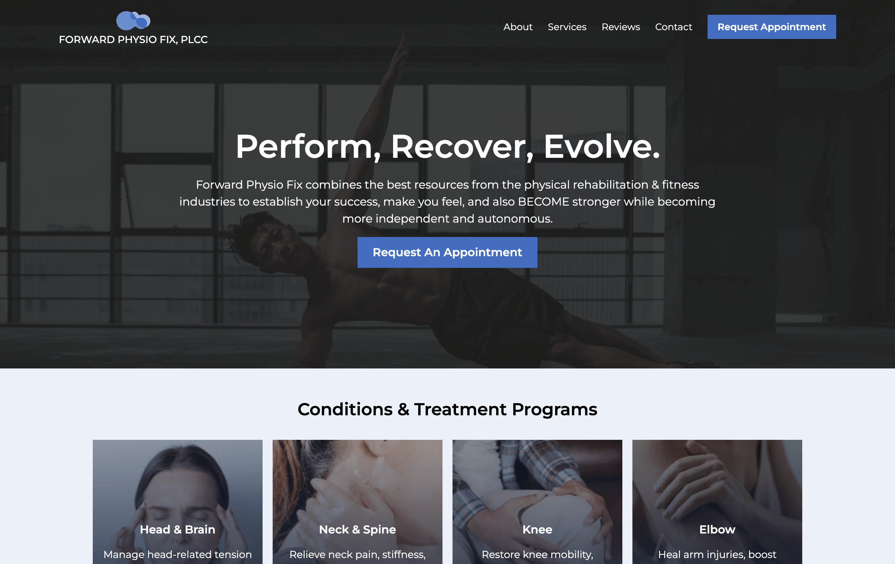 Forward Physio Fix website redesign